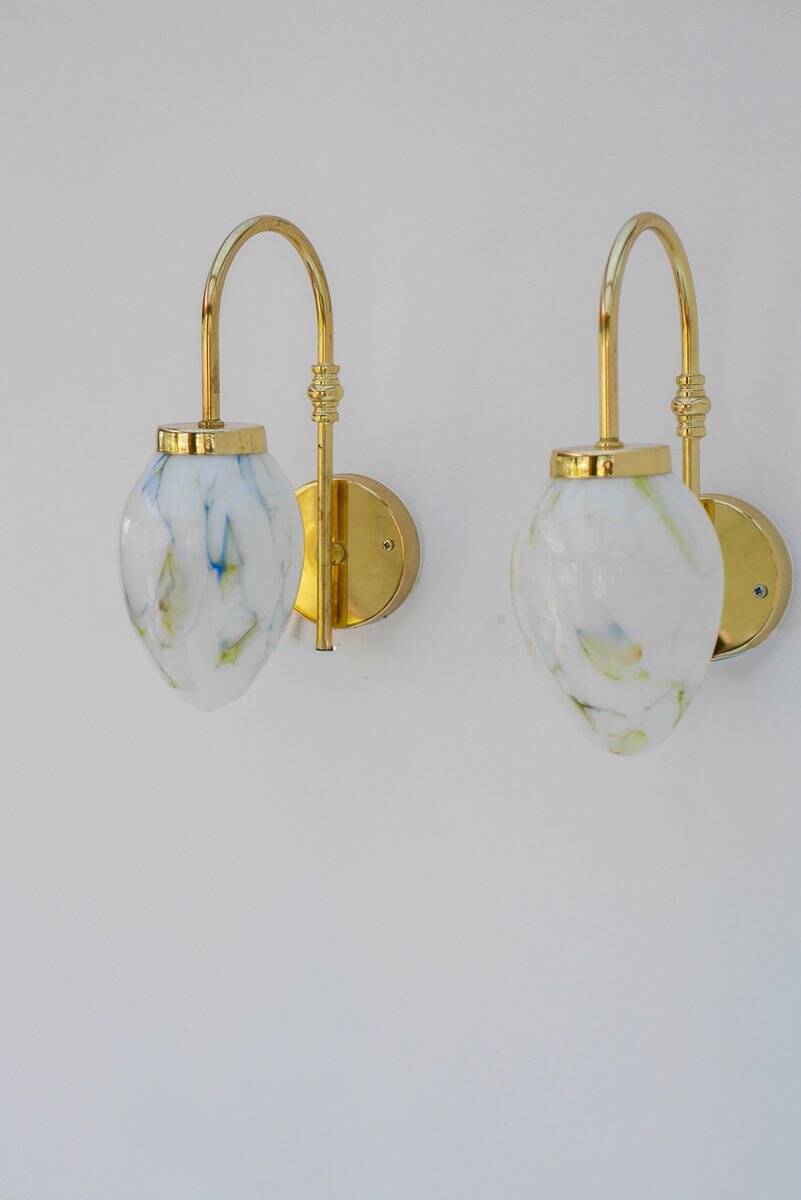 Vintage Scandinavian wall lights, 1980s, set of 2