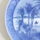 Assiette porcelaine bleu danemark scène désert