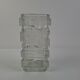 1969 Brickwork Pressed Glass Vase by Jiří Zejmon for Rudolfova Huť, Czechos