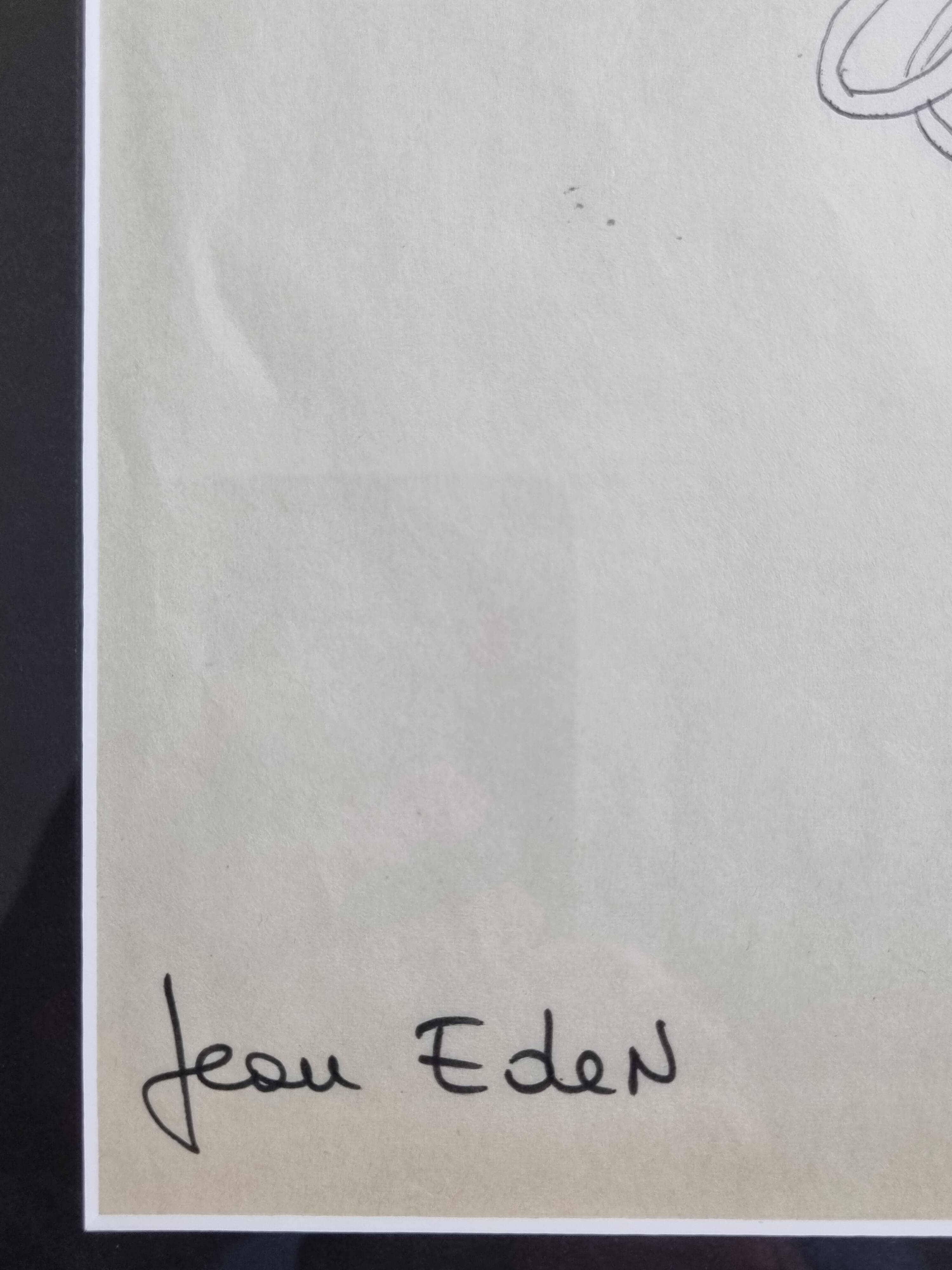 Fashion sketch (accessories), original drawing, signed by Jean Eden, 60s-70s