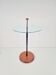 Postmodern Side Table with Ball Handle and Glass Top, 1980s