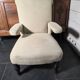 Napoleon III crapaud armchair with a reclined backrest