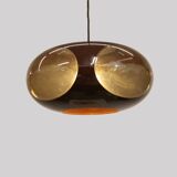 Space age bug eye ufo lamp *** Massive Belgium *** chocolat brown colour **
