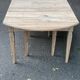 Renovated square extendable dining table in raw solid cherry wood, Louis XVI style.