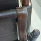 Colonial desk in wood and leather with armchair