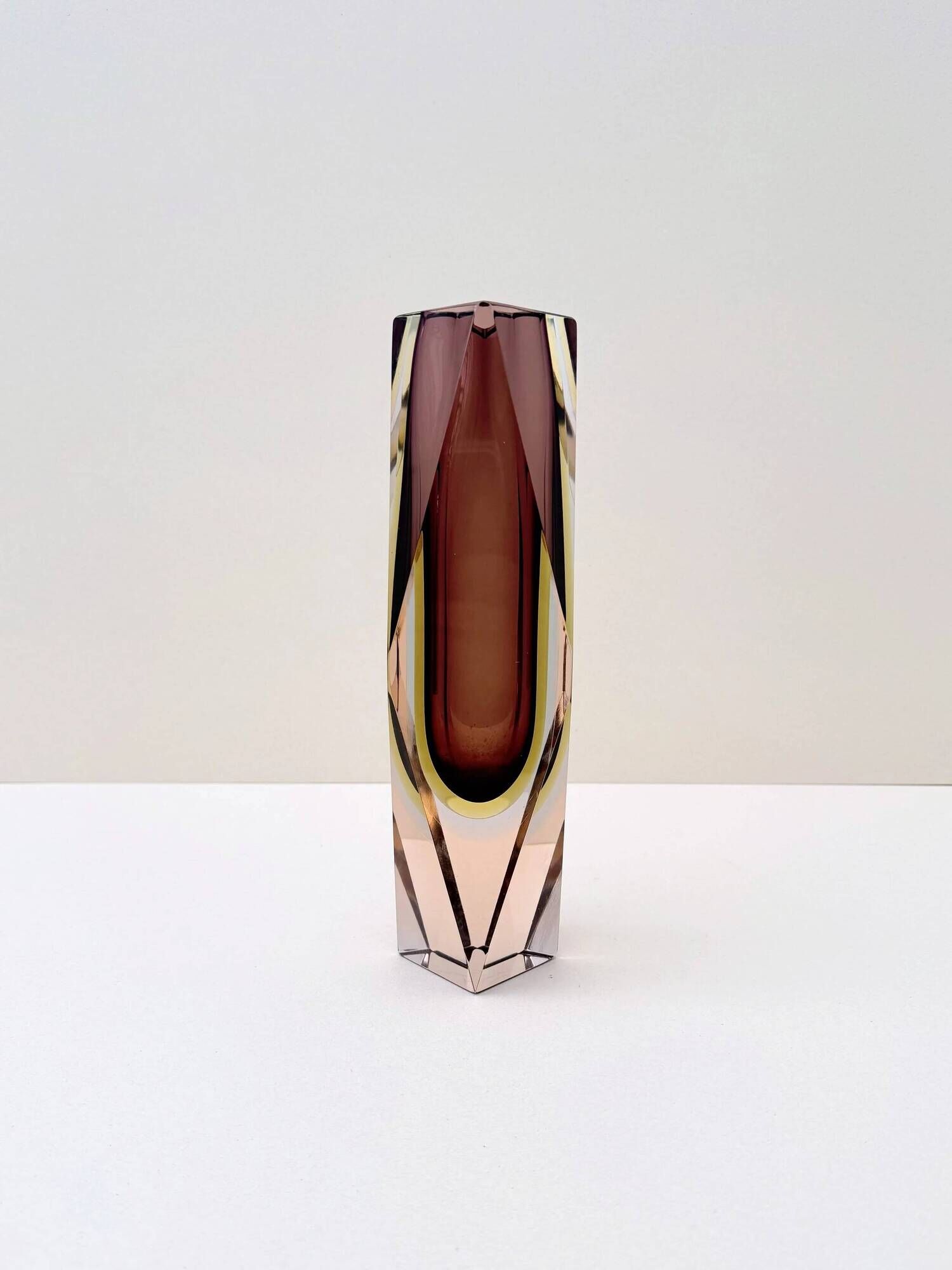 Murano vase - Sommerso in blown glass, Italy 1970
