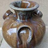 XXL jar or vase in late 19th century enamelled stoneware