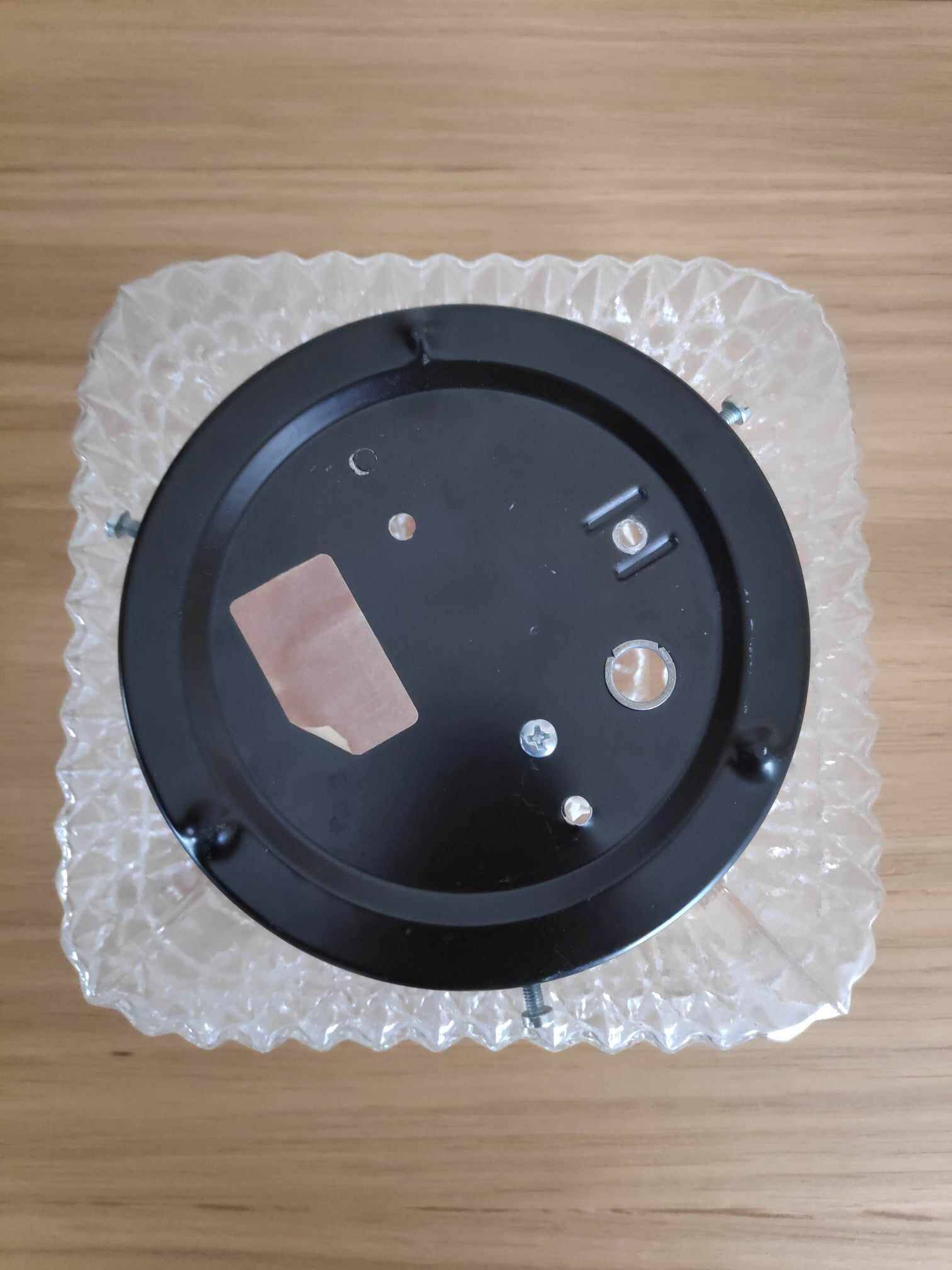 Vintage square worked glass ceiling light