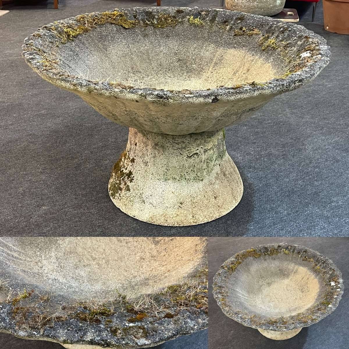 Reconstituted stone planter from the 1970s.