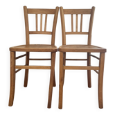 Pair of vintage wooden chairs – simple lines and beautiful patina