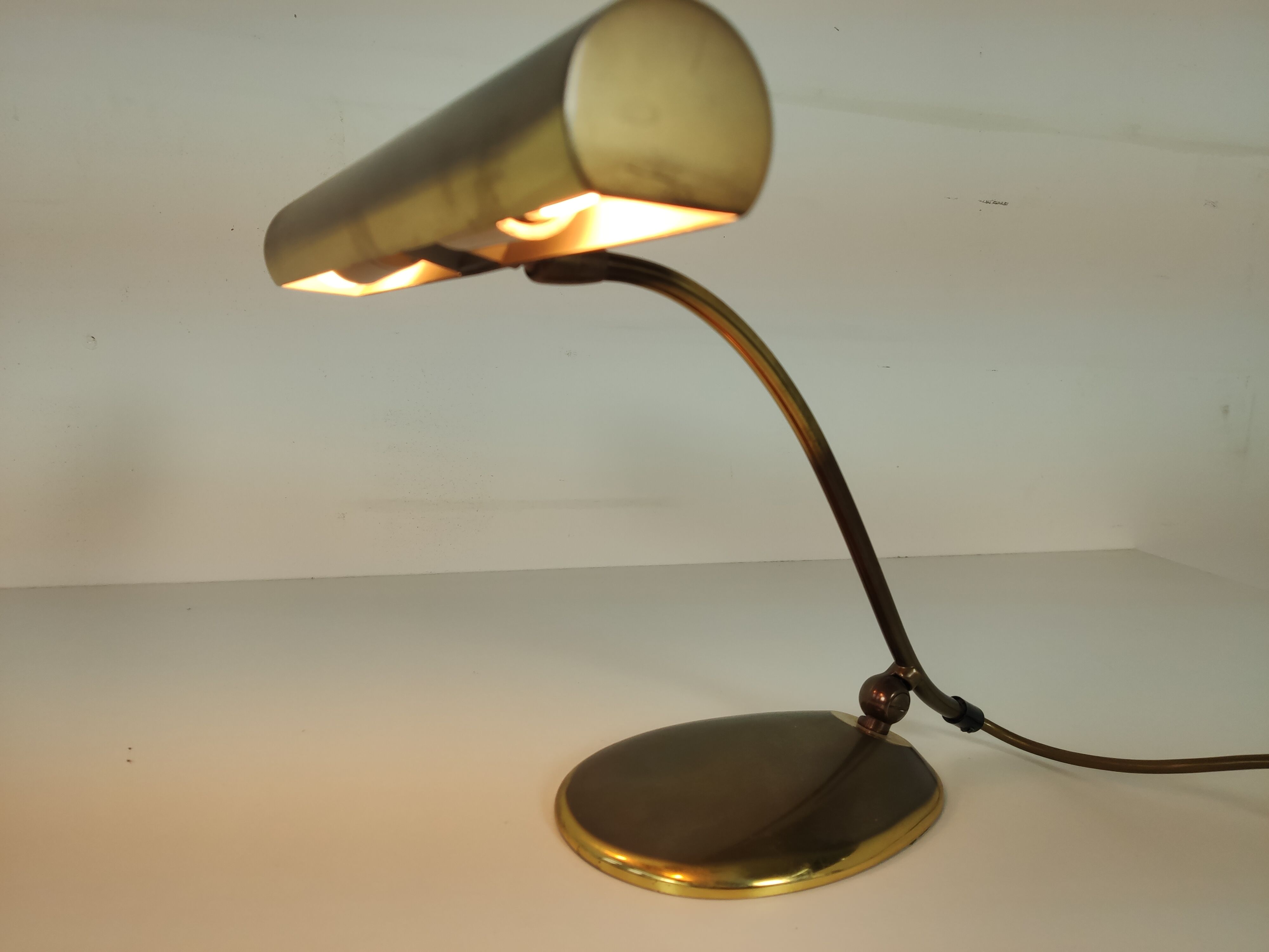 OMI DGBM 50/60s brass desk lamp