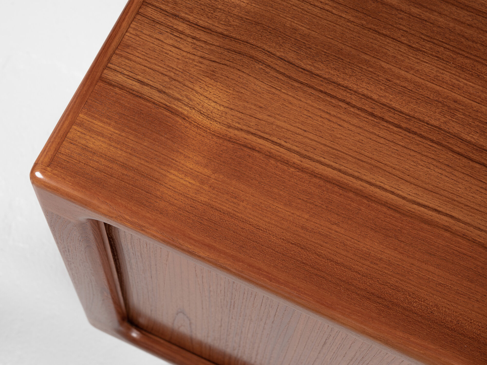 Midcentury Danish cabinet with tambour doors in teak by Dyrlund 1960s