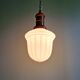 Art Deco suspension in pressed white glass, 1920s-30s.
