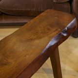 Brutalist elm bench by Aranjou, 1950s