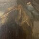 Old painting, the seamstress, signed L Cambedouzou and dated 1904