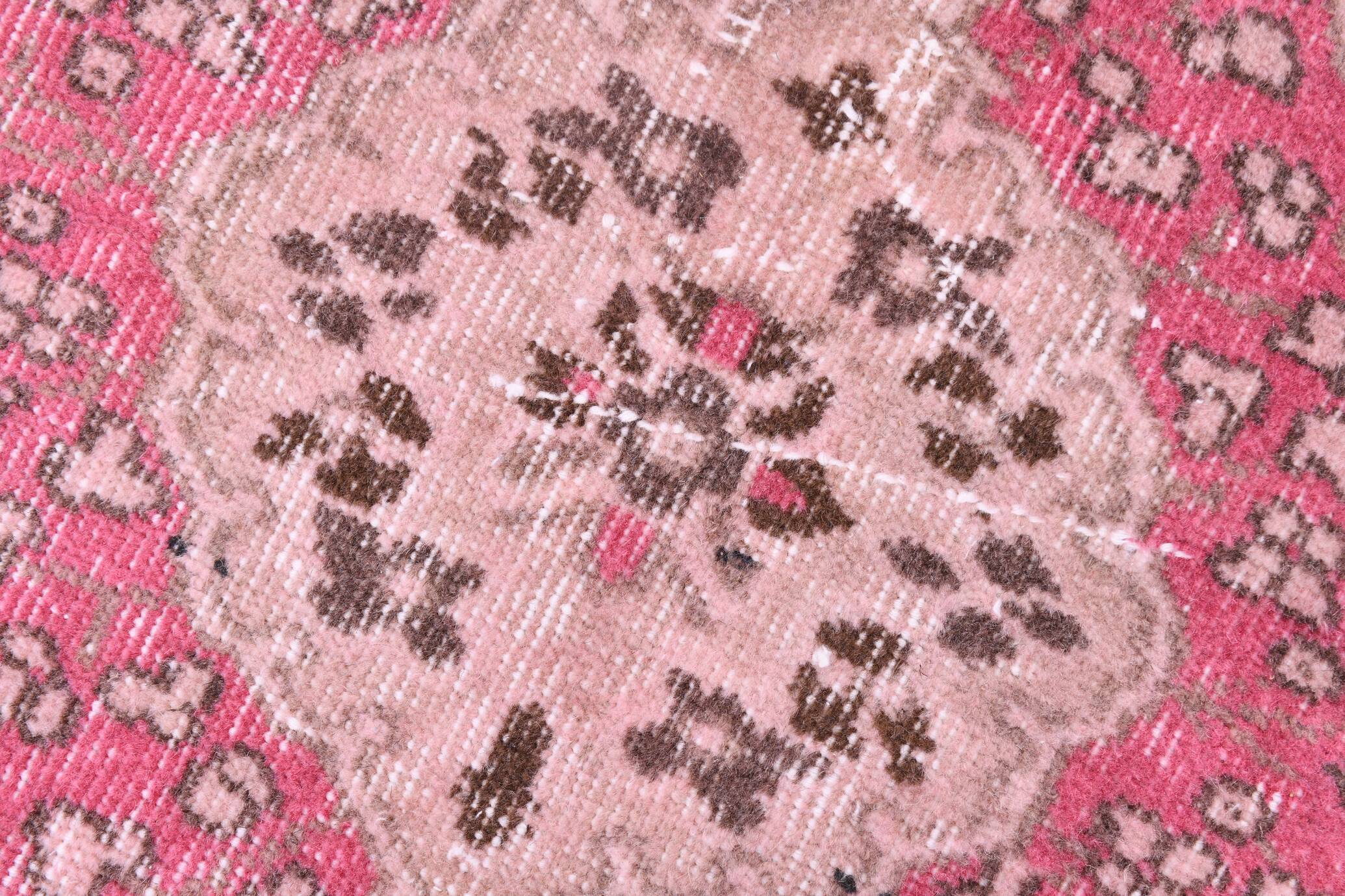 5x8 Pink Brown Vintage Area Rug 175x253Cm