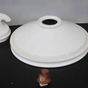 Early 1900 Industrial Mount Light Industrial Ceiling Porcelain Ceramic Lamp