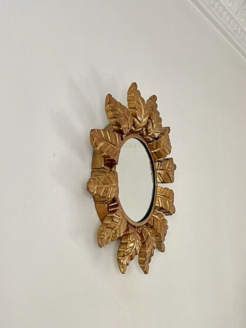 Sun mirror in gilded wood 1960