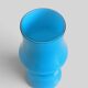 Vintage Italian opaline glass vase from Empoli, turquoise blue, 1960s.