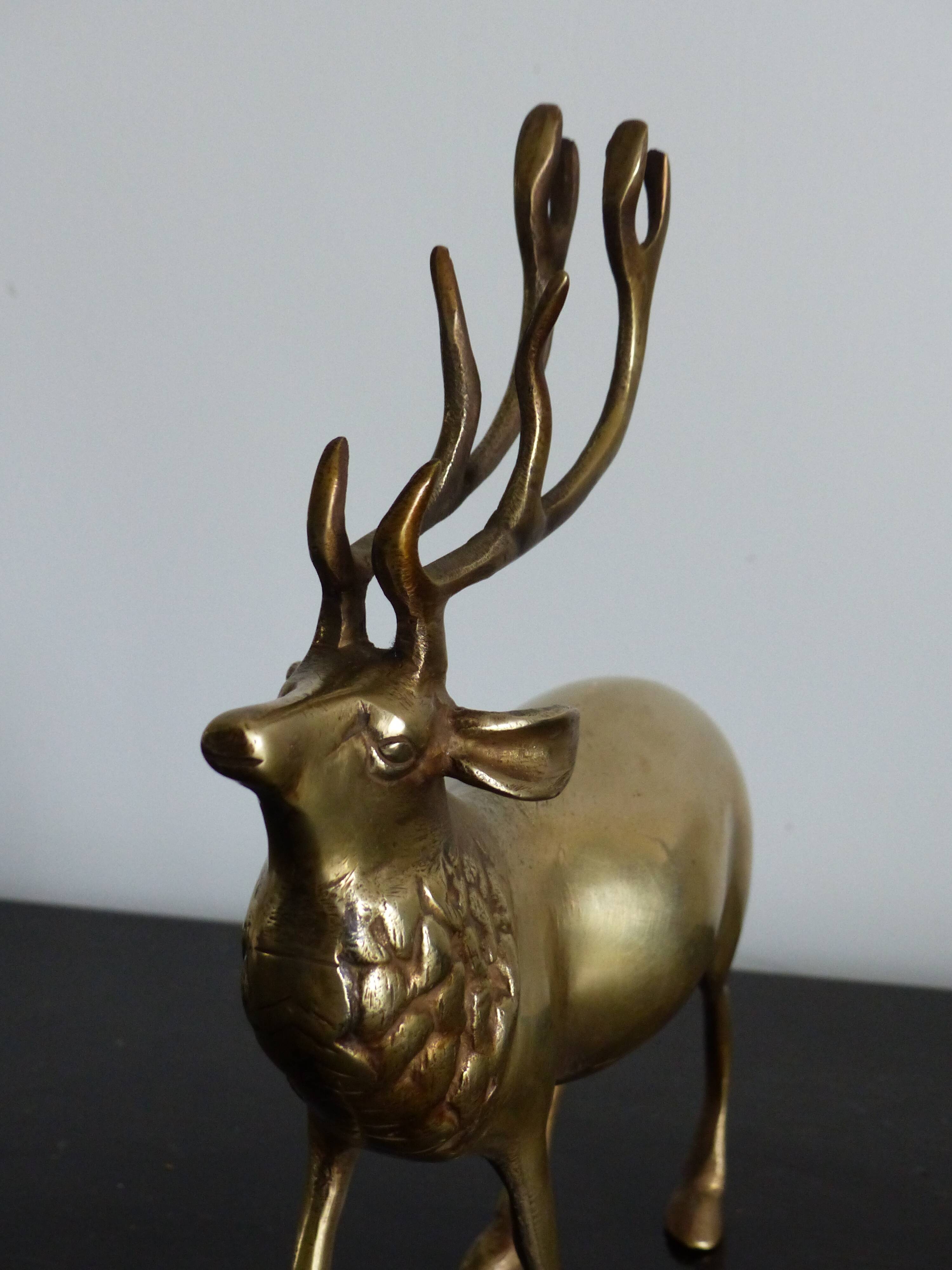 Brass deer.