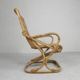 Bamboo armchair by Tito Agnoli, 1960s