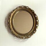 Miroir mural en bois - style florentin - vintage des années 70