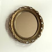 Wooden wall mirror - florentine style - vintage from the 70s