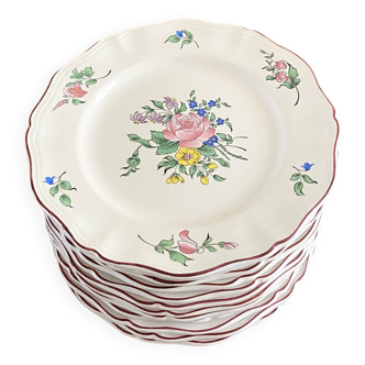 Lunéville dinner plates (Réverbère)