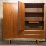 Scandinavian teak cabinet 1960 with mounting plan