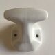 Bathroom patère in white art deco faience