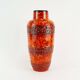 VASE des années 1960-70 de la période pop Scheurich rouge orange jaune bleu modèle 517-30