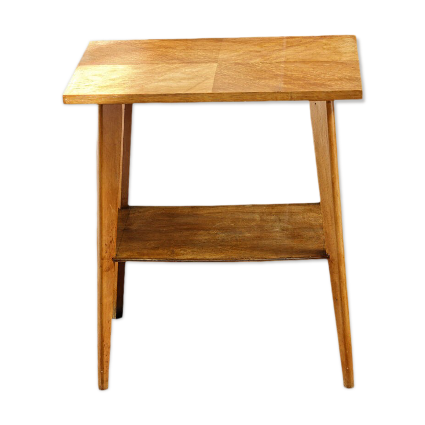 Desserte scandinave en bois pieds compas