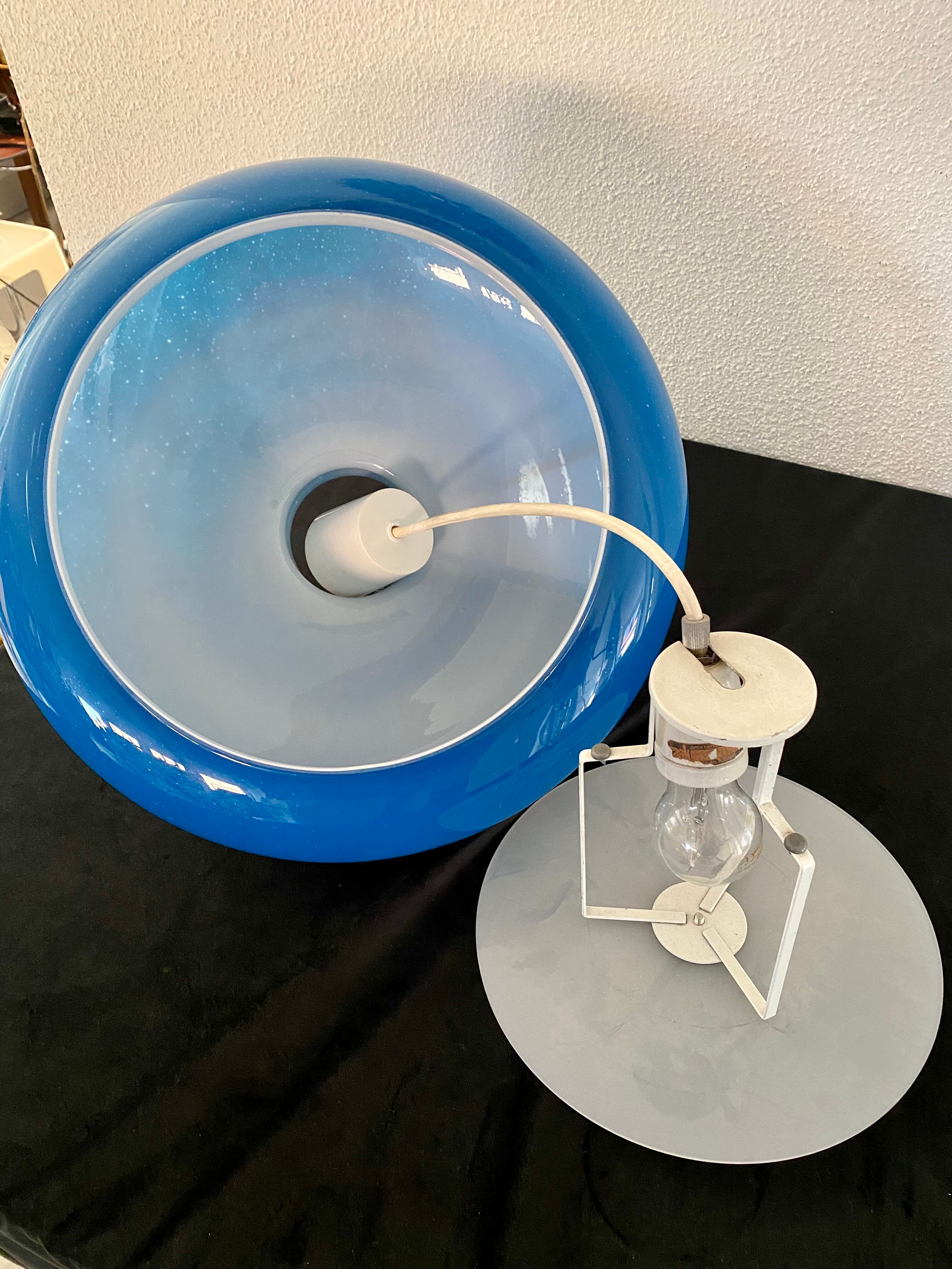 Old scandinavian lamp blown glass raak bowl