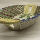 Vintage Spanish ceramic basket dish