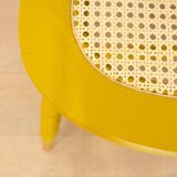 Oak Wooden Grid Seat Chair, Spain, 1950s