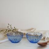 Set of 2 small Duralex blue bowls