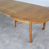 Table de salle à manger brutaliste | Table ovale | Extensible | Période Kjaernulf | 19