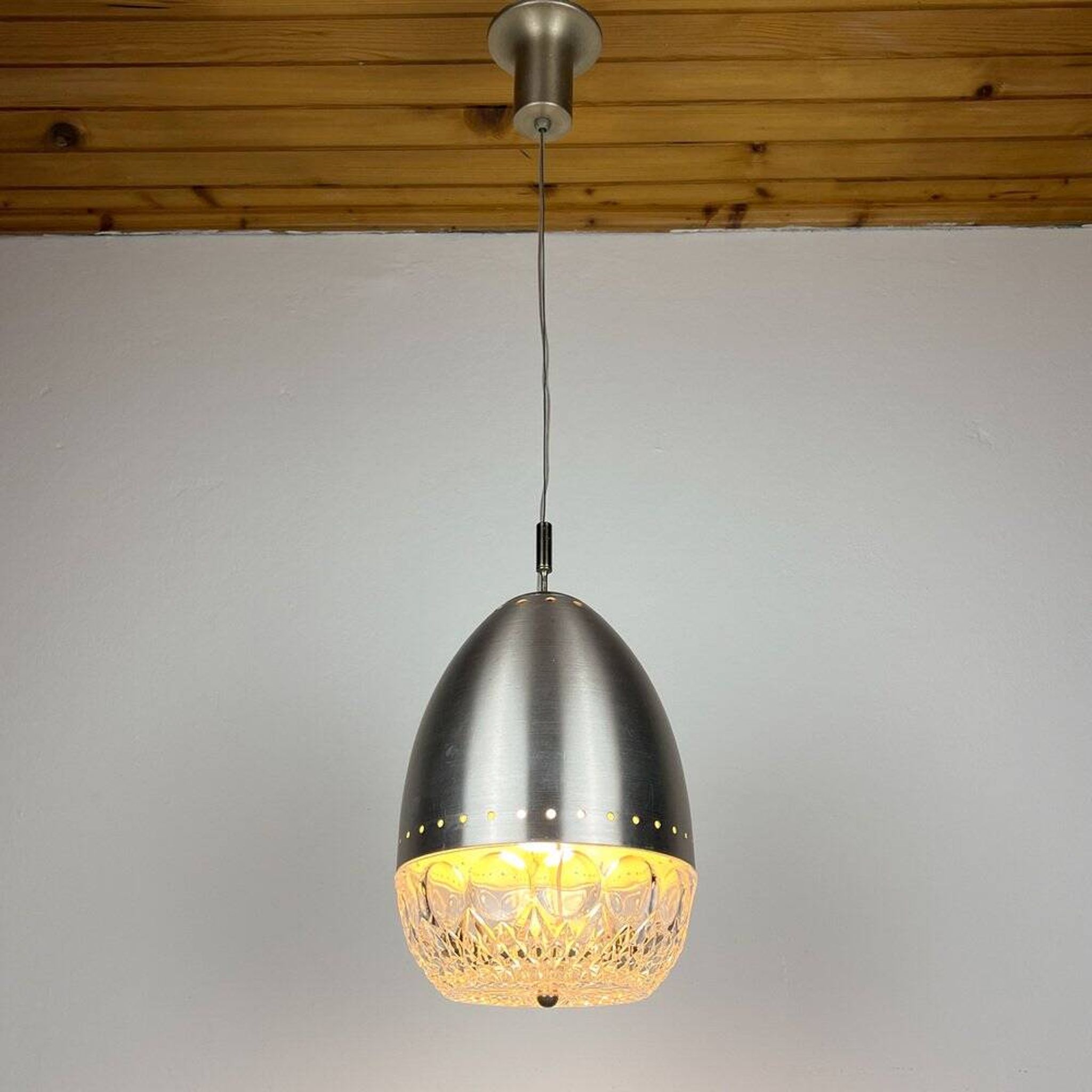 Modern Italian glass pendant from the mid-century, 1960s.