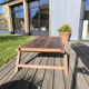XXL coffee table made of recycled wood