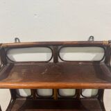 Vintage rattan wall shelf
