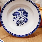 Set 6 assiettes creuse bleues dépareillées