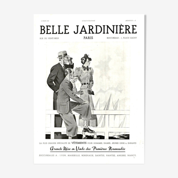 Affiche vintage années 30 Belle Jardiniere 30x40cm