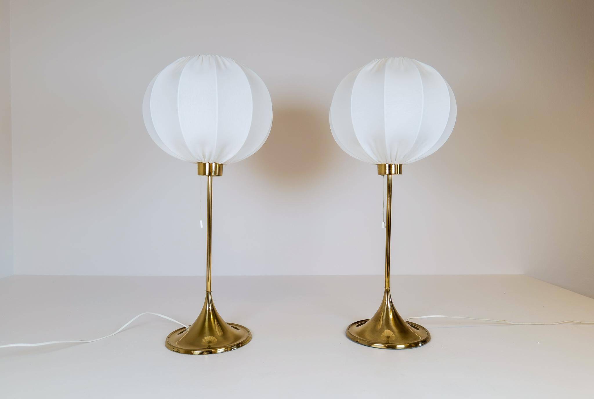 Pair of Bergboms B-024 table lamps mid-century, 1960s, Sweden