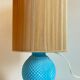 Vintage lamp in opaline blue and golden sons