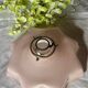 Vintage scalloped opaline pendant light