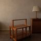 Vintage folding pine service trolley, 1970s
