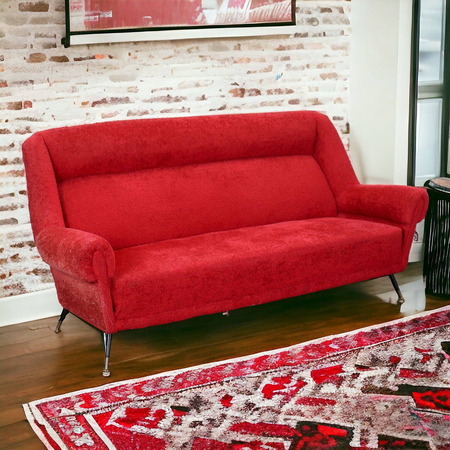 Three-seater sofa from the 1950s-60s
