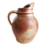 Old stoneware farm jug; stoneware pitcher for water, wine, cider...