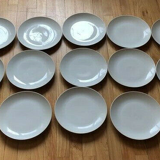Set of 15 flat plates diameter 24 cm porcelain Scherzer