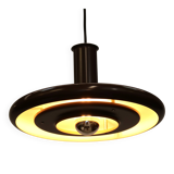 Brown vintage Fog & Morup pendant lamp: Hans Due Optima model, mid-century.